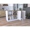 Tuhome Juniper Kitchen Island, Four Open Shelves, Two Cabinets, Light Oak/White IDB7164 - alternate 8